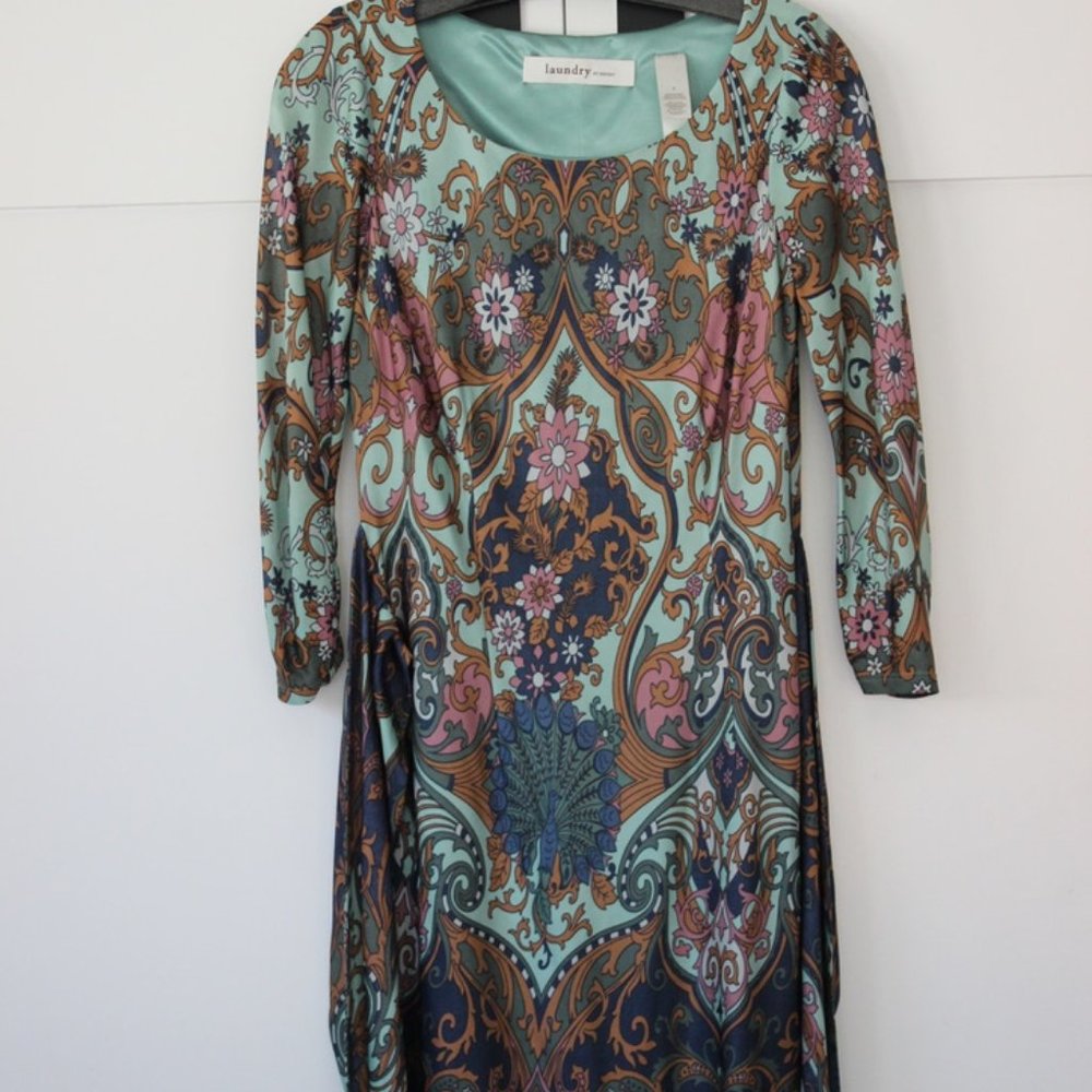 Laundry by Design long sleeve dress with wrap detail, size 4